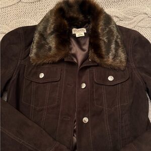 Michael Kors Brown Suede Jacket Size M